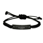Daughter Handmade Engraved Braided Rope Bracelet - Always Follow your Dreams - Birthday, Christmas Holiday Jewelry Gift