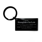Daughter In Law Keychain Gifts, To My Daughter In Law You are braver than you believe, stronger than you seem, Inspirational Gifts For Daughter In Law Engraved, Birthday, Christmas Gifts For Daughter In Law Men Women