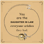 Daughter In Law Sunflower Bracelet, You are the Daughter-in-law Everyone wishes they had, Inspirational Bracelet Birthday Christmas Unique Gifts