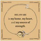 Delaware is my home Gifts, Lovely Delaware Birthday Christmas Sunflower Bracelet For People from Delaware, Men, Women, Friends