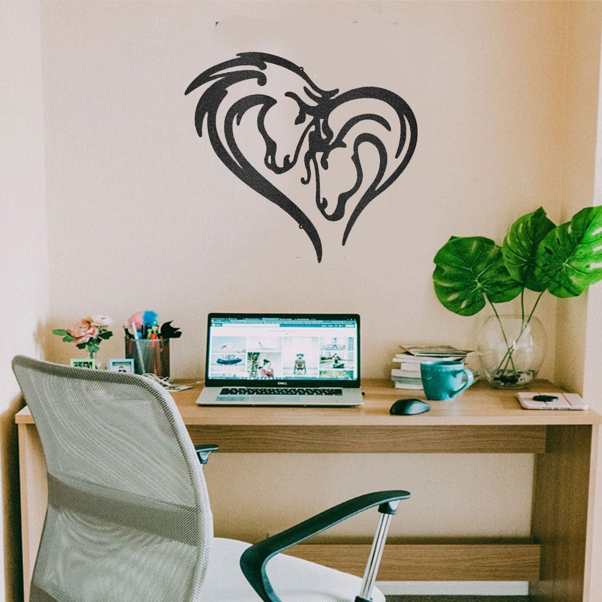 Horse Love Steel Wall Sign - Mallard Moon Gift Shop