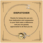 Dispatcher Sunflower Bracelet - Thanks for being who you are - Birthday Christmas Jewelry Gifts Coworkers Colleague Boss