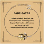 Fabricator Sunflower Bracelet - Thanks for being who you are - Birthday Christmas Jewelry Gifts Coworkers Colleague Boss
