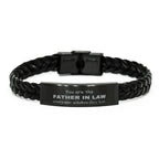 Father In Law Braided Leather Bracelet, Everyone wishes they had, Inspirational Bracelet For Father In Law, Father In Law Gifts, Birthday Christmas Unique Gifts For Father In Law