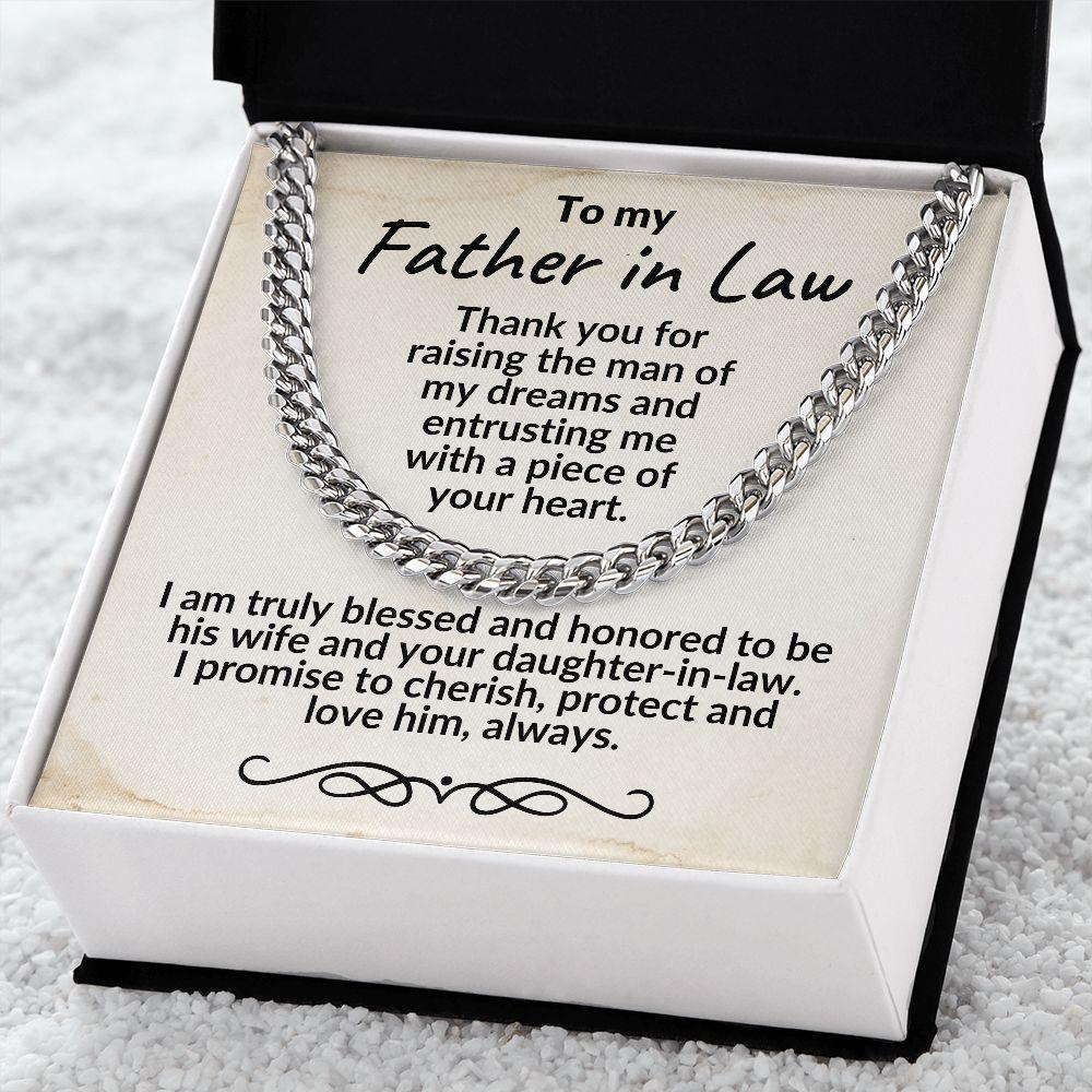 Father in Law Gift from Daughter in Law - Cuban Link Necklace