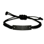 Father In Law Gifts, To My Father In Law Remember, you will never lose. You will either WIN or LEARN, Keepsake Black Rope Bracelet For Father In Law Engraved, Birthday Christmas Gifts Ideas For Father In Law X-mas Gifts