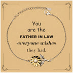Father In Law Sunflower Bracelet, Everyone wishes they had, Inspirational Bracelet For Father In Law, Father In Law Gifts, Birthday Christmas Unique Gifts For Father In Law