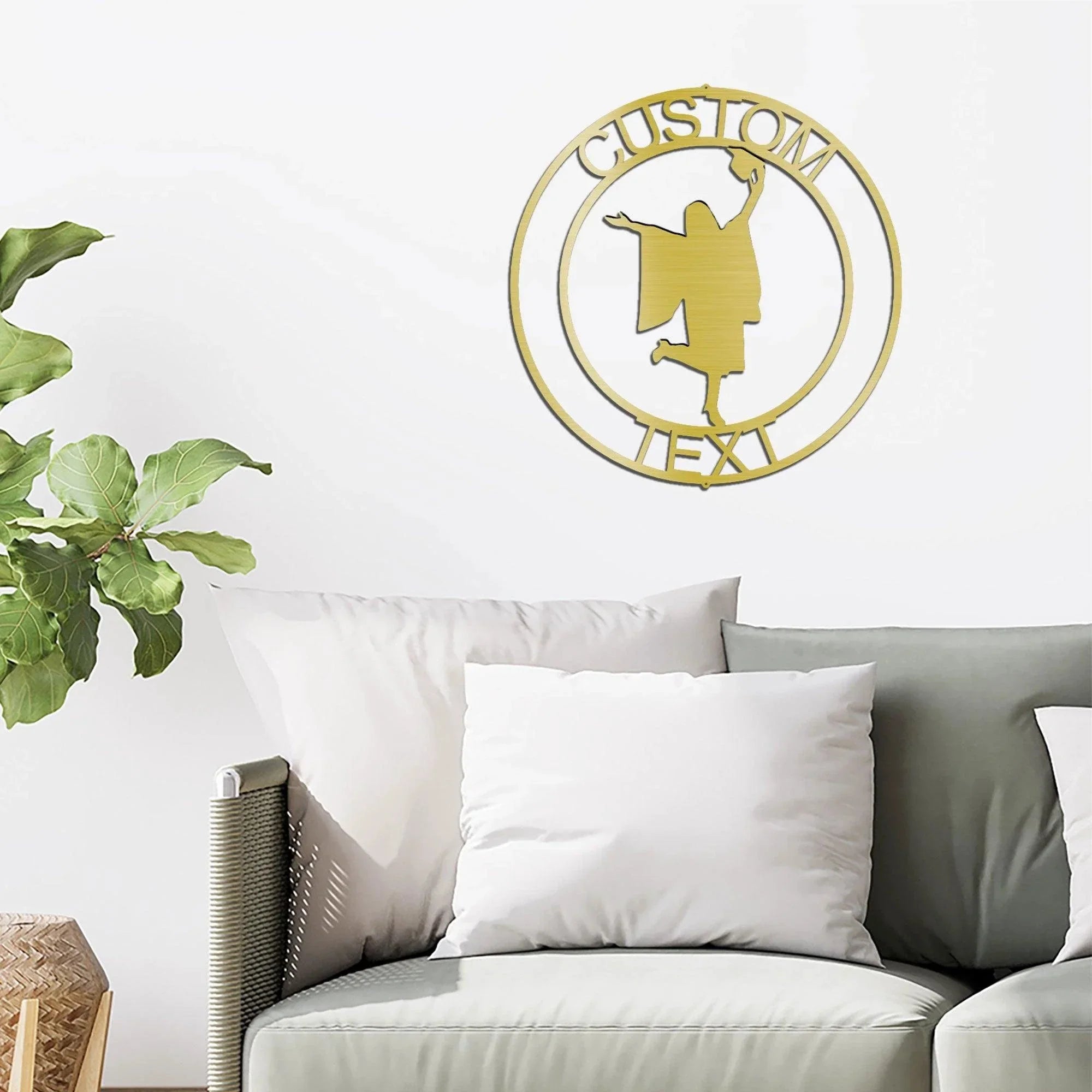 Female Graduate Custom Name Metal Art Wall Sign