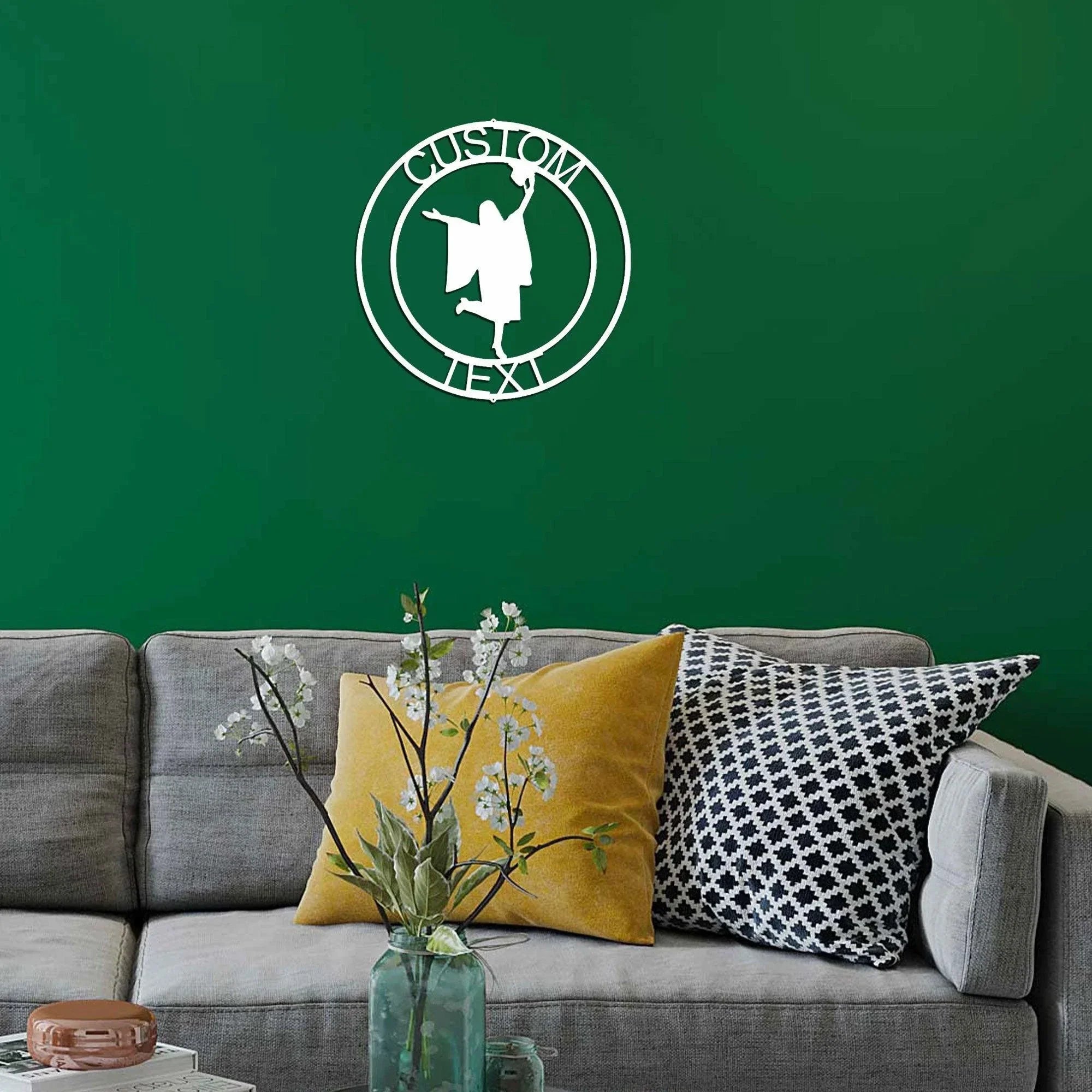 Female Graduate Custom Name Metal Art Wall Sign