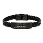 Fiancee Braided Leather Bracelet, Everyone wishes they had, Inspirational Bracelet For Fiancee, Fiancee Gifts, Birthday Christmas Unique Gifts For Fiancee