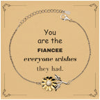Fiancee Sunflower Bracelet, Everyone wishes they had, Inspirational Bracelet For Fiancee, Fiancee Gifts, Birthday Christmas Unique Gifts For Fiancee