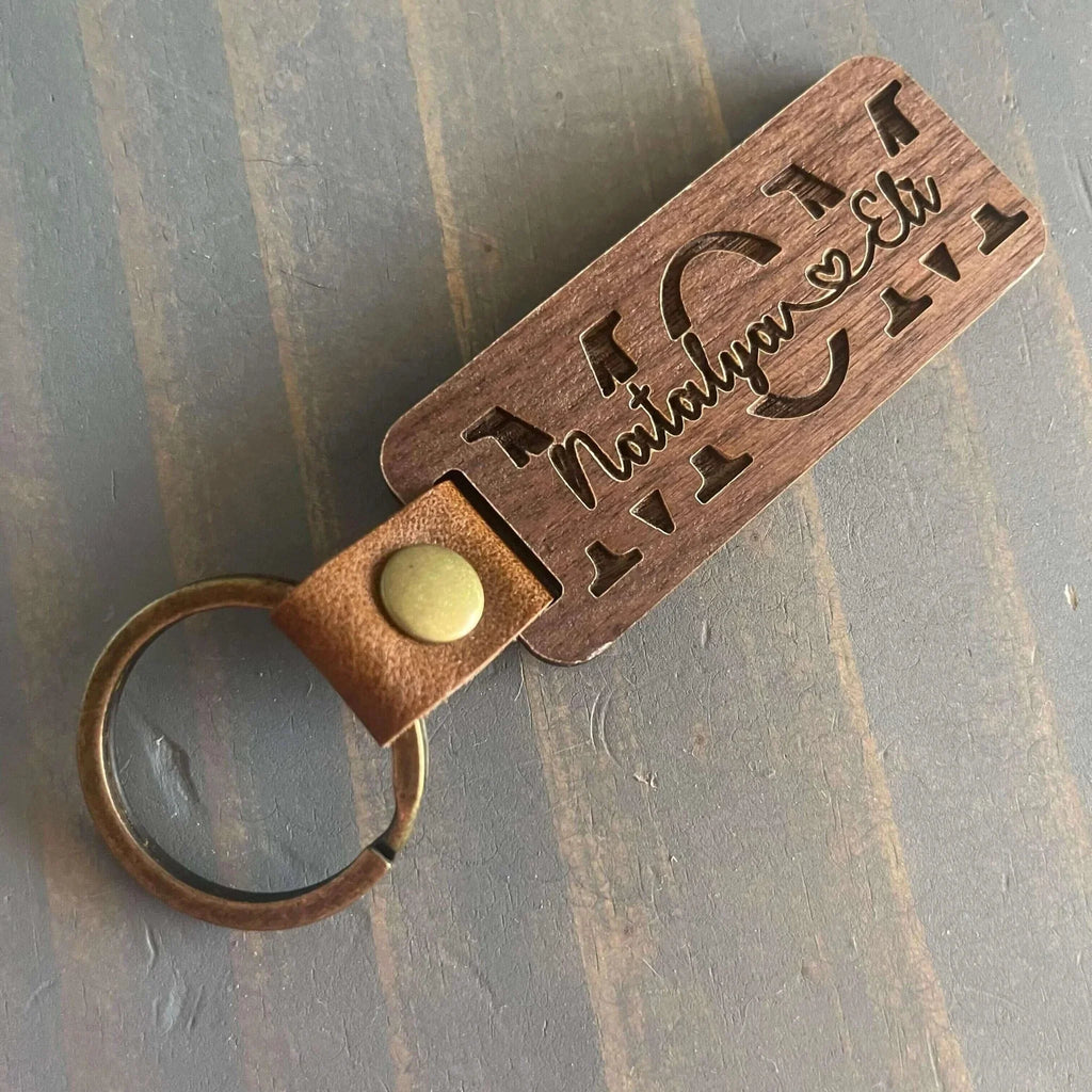 For Mom - Premium Walnut Keychain