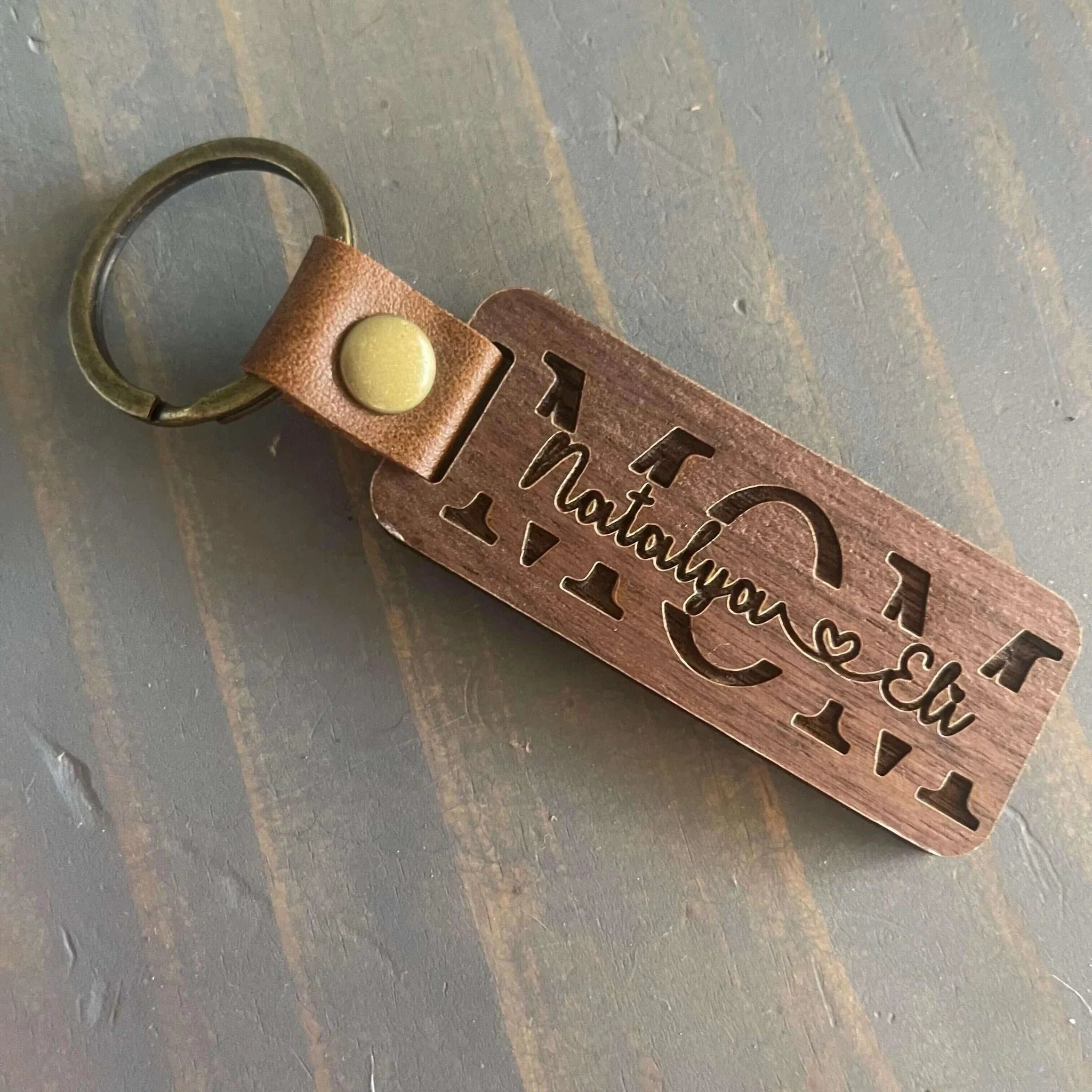 For Mom - Premium Walnut Keychain