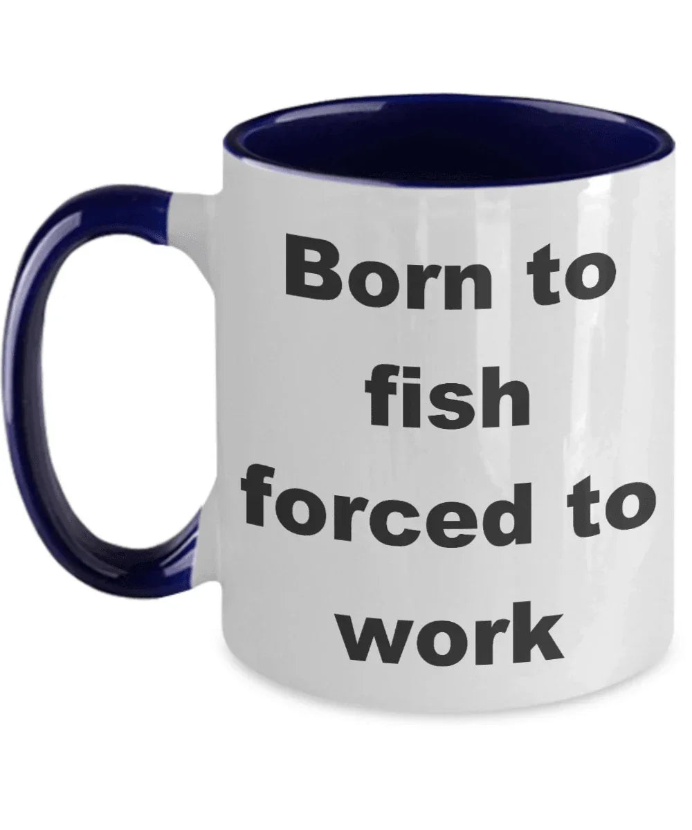 Funny Fishing Coffee two tone mug