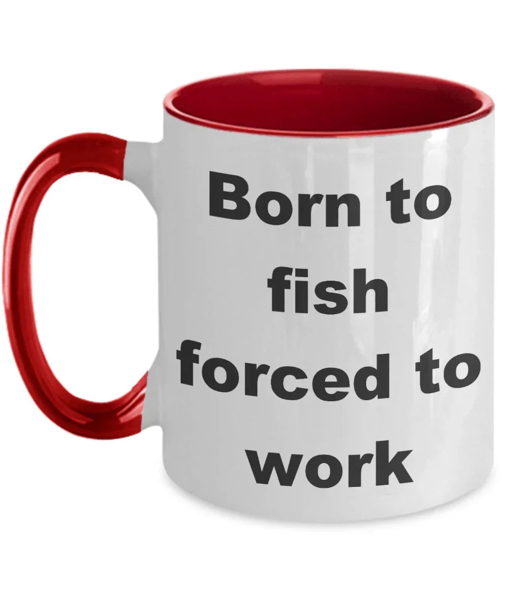 Funny Fishing Coffee two tone mug