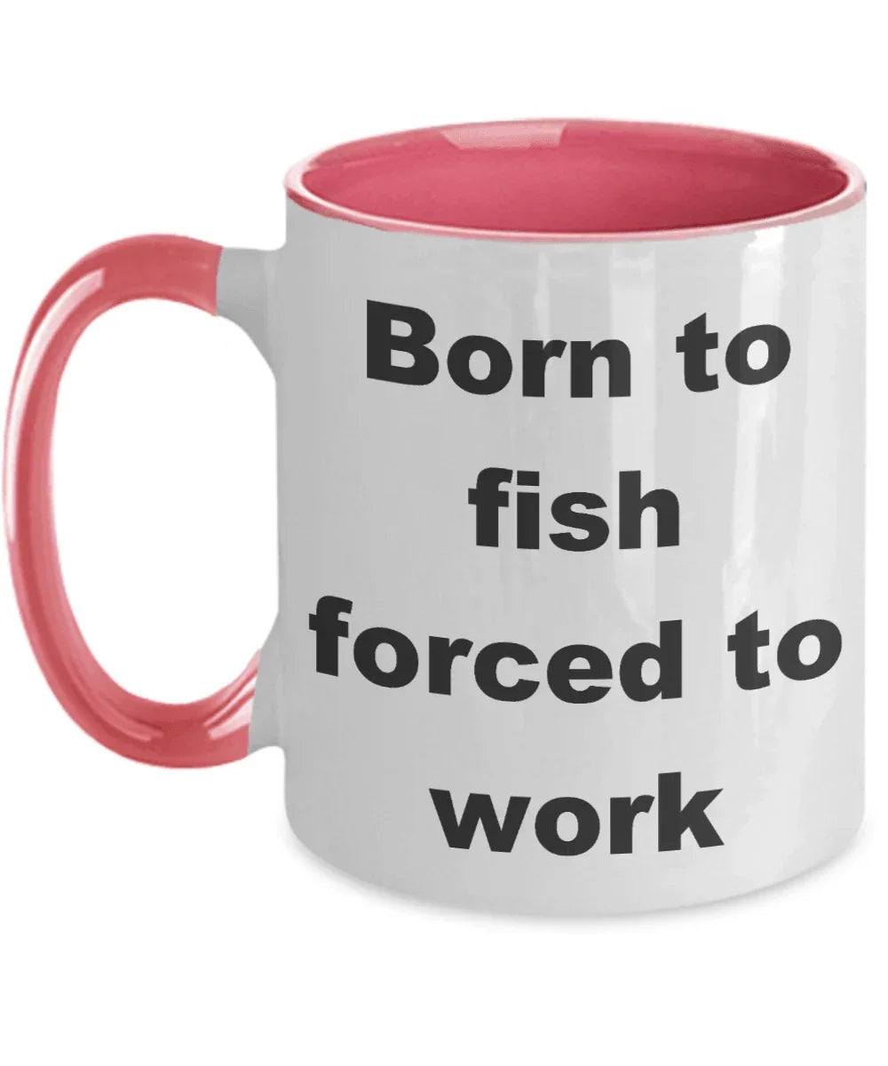 Funny Fishing Coffee two tone mug