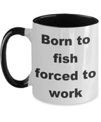 Funny Fishing Coffee two tone mug