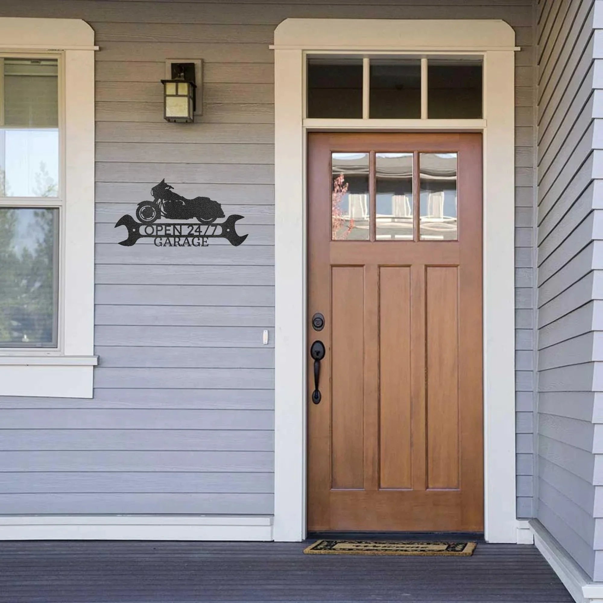 Personalized Motorcycle Indoor Outdoor Steel Wall Sign Art