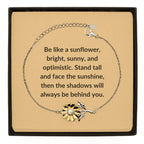 Granddaughter Personalized Sunflower Bracelet