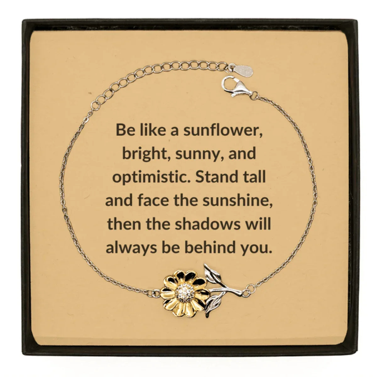 Granddaughter Personalized Sunflower Bracelet