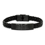 Bestie Braided Leather Bracelet Life is Learning to Dance in the Rain - Birthday, Christmas Holiday Gifts