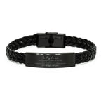 Cousin Braided Leather Bracelet Life is Learning to Dance in the Rain - Birthday, Christmas Holiday Gifts