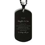 Daughter In Law Black Dog Tag Necklace Christmas Birthday Gifts Life is learning to dance in the rain