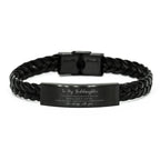 Goddaughter Braided Leather Bracelet Life is Learning to Dance in the Rain - Birthday, Christmas Holiday Gifts