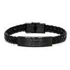 Grandmother Braided Leather Bracelet Life is Learning to Dance in the Rain - Birthday, Christmas Holiday Gifts