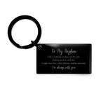 Nephew Christmas Perfect Gifts, Nephew Keychain, Motivational Nephew Engraved Gifts, Birthday Gifts For Nephew, To My Nephew Life is learning to dance in the rain, . I'm always with you