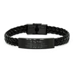 Mother Braided Leather Bracelet Life is Learning to Dance in the Rain - Birthday, Christmas Holiday Gifts