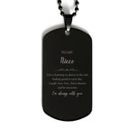Niece Black Dog Tag Necklace Christmas Birthday Gifts Life is learning to dance in the rain