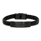 Stepbrother Braided Leather Bracelet Life is Learning to Dance in the Rain - Birthday, Christmas Holiday Gifts