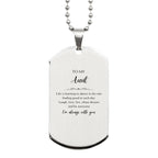 Aunt Silver Dog Tag Necklace Birthday Gifts - Life is learning to dance in the rain