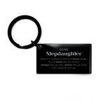 Stepdaughter Keychain Gifts, To My Stepdaughter You are braver than you believe, stronger than you seem, Inspirational Gifts For Stepdaughter Engraved, Birthday, Christmas Gifts For Stepdaughter Men Women