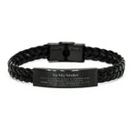 Sister Braided Leather Bracelet Gifts, To My Sister You are braver than you believe, stronger than you seem, Inspirational Gifts For Sister Engraved, Birthday, Christmas Gifts For Sister Men Women