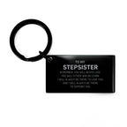 Stepsister Gifts, To My Stepsister Remember, you will never lose. You will either WIN or LEARN, Keepsake Keychain For Stepsister Engraved, Birthday Christmas Gifts Ideas For Stepsister X-mas Gifts