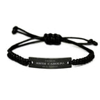 I'm from South Carolina, Deal with it, Proud South Carolina State Black Rope Bracelet Gift Idea