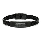 Bestie Gifts, To My Bestie Remember, you will never lose. You will either WIN or LEARN, Keepsake Braided Leather Bracelet For Bestie Engraved, Birthday Christmas Gifts Ideas For Bestie X-mas Gifts
