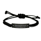 Sarcastic Administrative Assistant Black Rope Bracelet Gifts, Christmas Holiday Gifts for Administrative Assistant Birthday, Administrative Assistant: Because greatness is woven