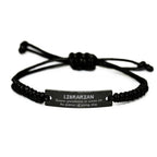 Sarcastic Librarian Black Rope Bracelet Gifts, Christmas Holiday Gifts for Librarian Birthday, Librarian: Because greatness is woven