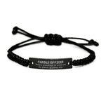 Sarcastic Parole Officer Black Rope Bracelet Gifts, Christmas Holiday Gifts for Parole Officer Birthday, Parole Officer: Because greatness is woven