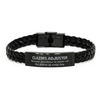 Sarcastic Claims Adjuster Braided Leather Bracelet Gifts, Christmas Holiday Gifts for Claims Adjuster Birthday, Claims Adjuster: Because greatness is woven