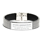 Sarcastic Network Administrator Stainless Steel Bracelet Gifts, Christmas Holiday Gifts for Network Administrator Birthday, Network Administrator: Because greatness is woven