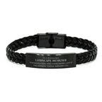 Remarkable Landscape Designer Gifts, Your dedication and hard work, Inspirational Birthday Christmas Unique Braided Leather Bracelet For Landscape Designer, Coworkers, Men, Women, Friends