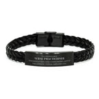 Remarkable Nurse Practicioner Gifts, Your dedication and hard work, Inspirational Birthday Christmas Unique Braided Leather Bracelet For Nurse Practicioner, Coworkers, Men, Women, Friends