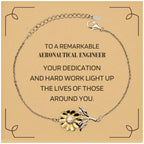 Remarkable Aeronautical Engineer Gifts, Your dedication and hard work, Inspirational Birthday Christmas Unique Sunflower Bracelet For Aeronautical Engineer, Coworkers, Men, Women, Friends