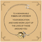 Remarkable Parking Lot Attendant Gifts, Your dedication and hard work, Inspirational Birthday Christmas Unique Sunflower Bracelet For Parking Lot Attendant, Coworkers, Men, Women, Friends
