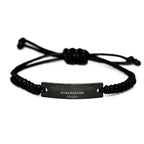 Black Rope Bracelet for Stepsister Present, Stepsister Always follow your dreams, never forget how amazing you are, Stepsister Birthday Christmas Gifts Jewelry