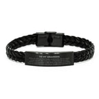 Grandma Inspirational Braided Leather Bracelet Birthday Christmas Unique Gifts - Behind you, all your memories, before you, all your dreams, around you, all who love you, within you, all you need
